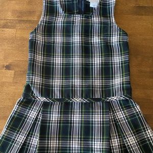 Drop waist plaid jumper